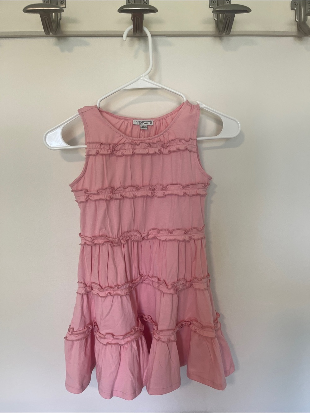NWT Crewcuts Pink Ruffle Tiered Sleeveless Dress